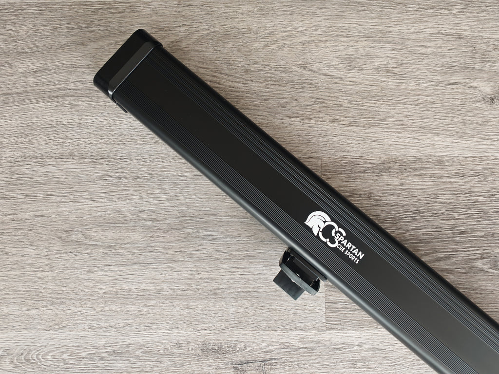 Spartan cue sports case Black/Grey | 1 Piece Pool Cue Case | Aluminium |  Chalk Holders