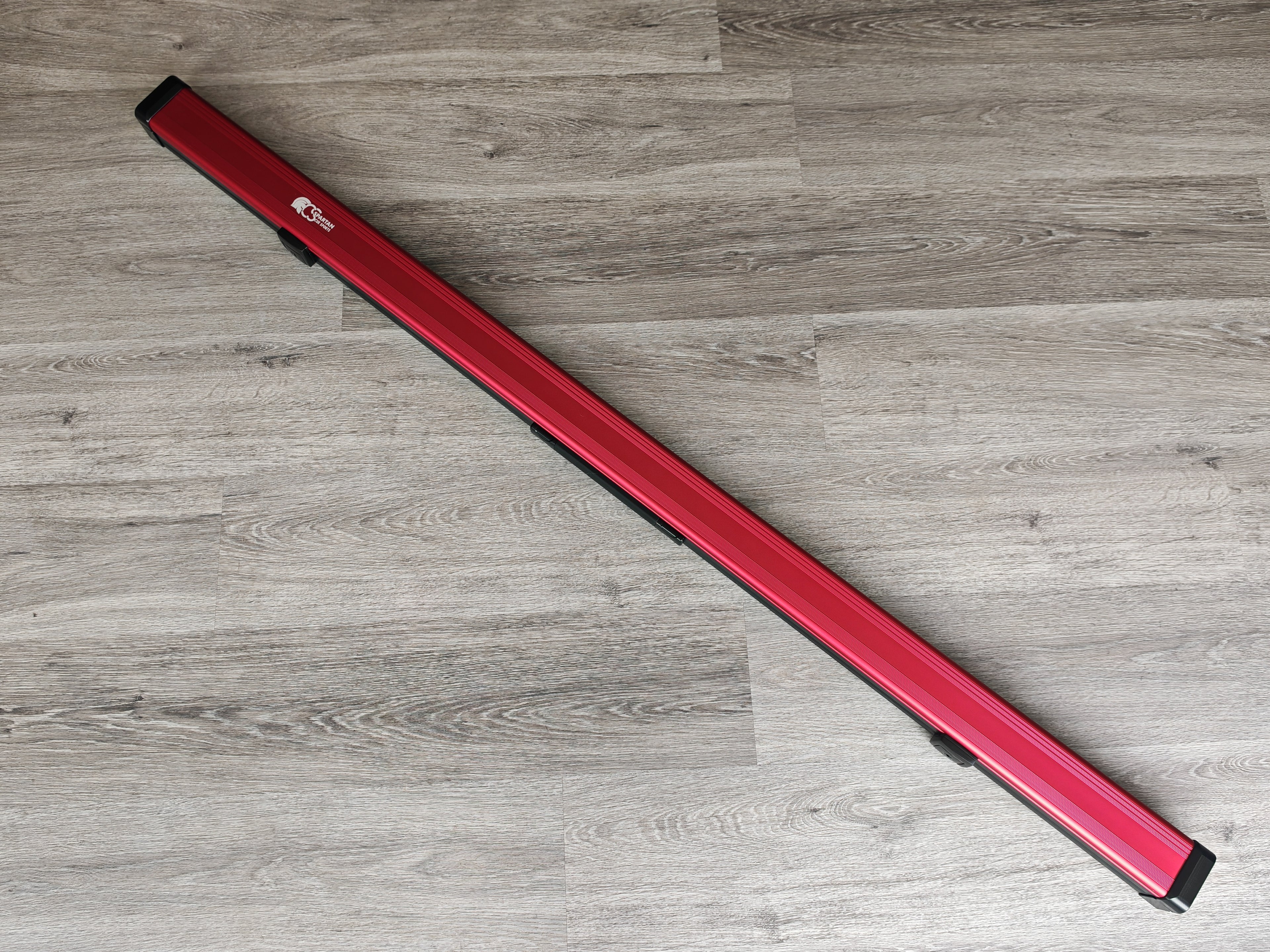 Spartan cue sports case Red/Black | 1 Piece Pool Cue Case | Aluminium |  Chalk Holders