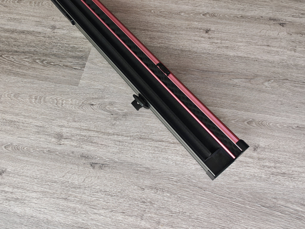 Spartan cue sports case Pink/Grey | 1 Piece Pool Cue Case | Aluminium |  Chalk Holders