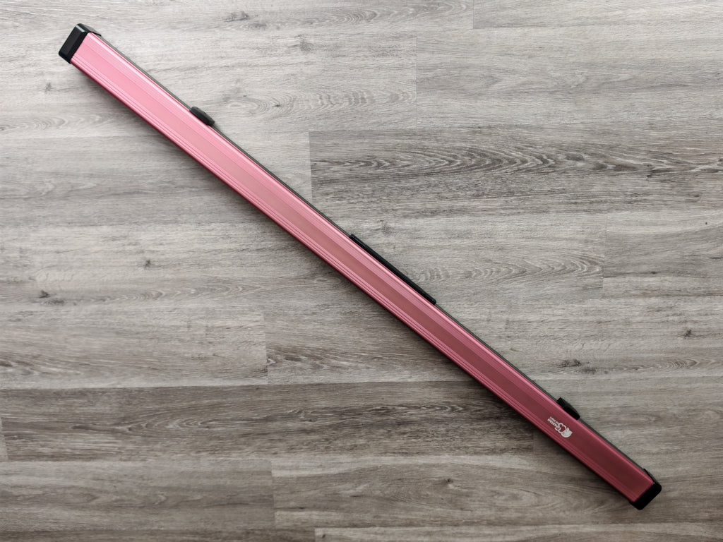 Spartan cue sports case Pink/Grey | 1 Piece Pool Cue Case | Aluminium |  Chalk Holders