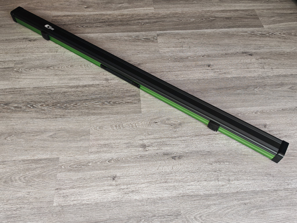 Spartan cue sports case Black/Green | 1 Piece Pool Cue Case | Aluminium |  Chalk Holders