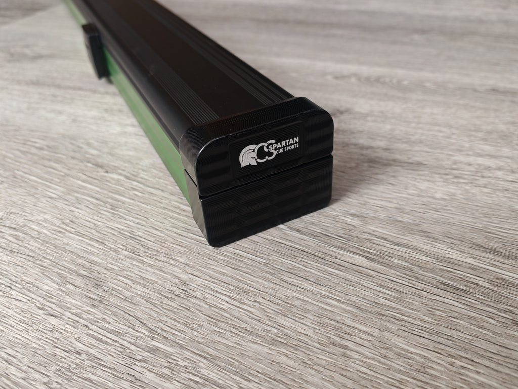 Spartan cue sports case Black/Green | 1 Piece Pool Cue Case | Aluminium |  Chalk Holders
