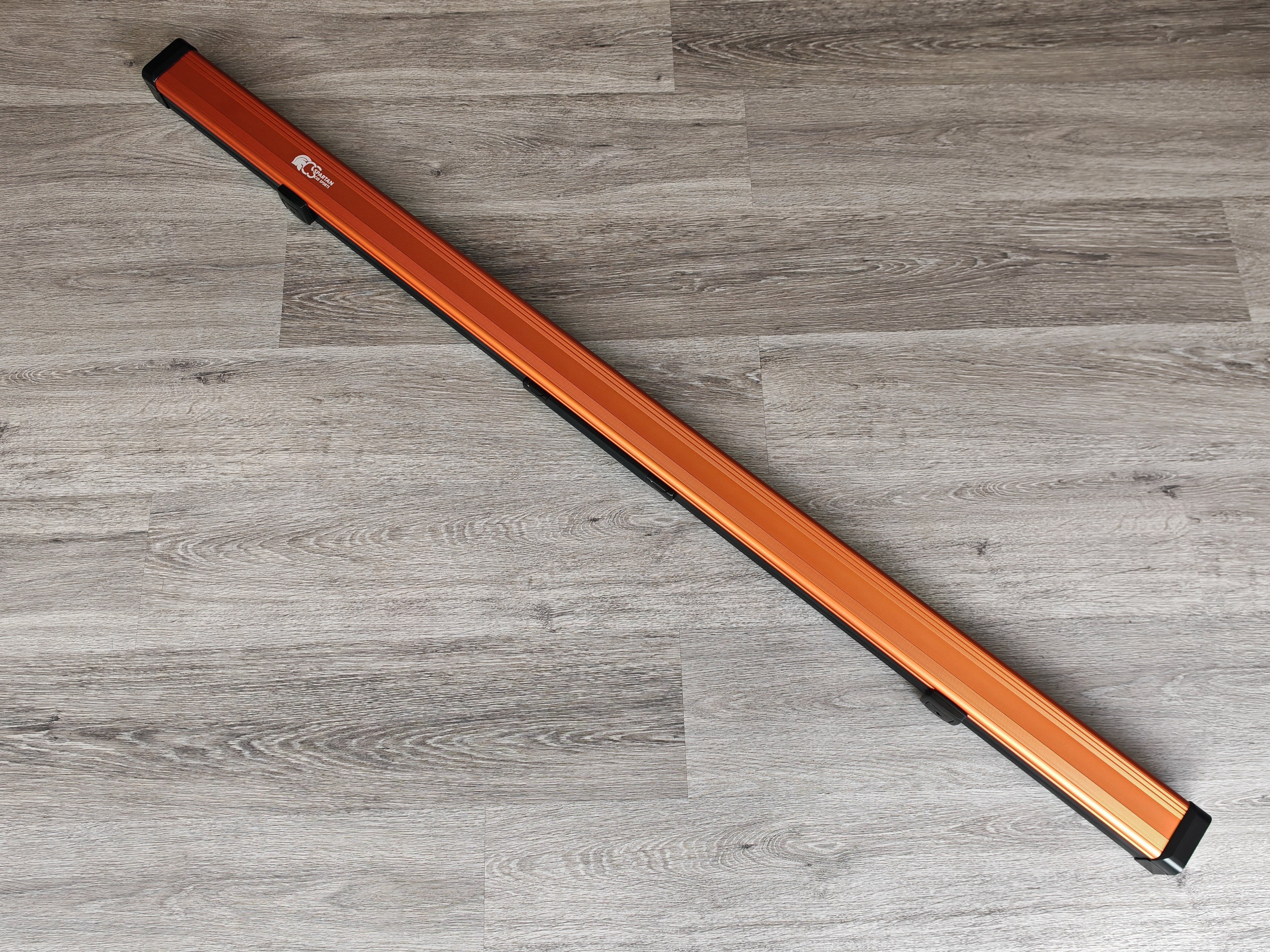 Spartan cue sports case Orange/Black | 1 Piece Pool Cue Case | Aluminium |  Chalk Holders