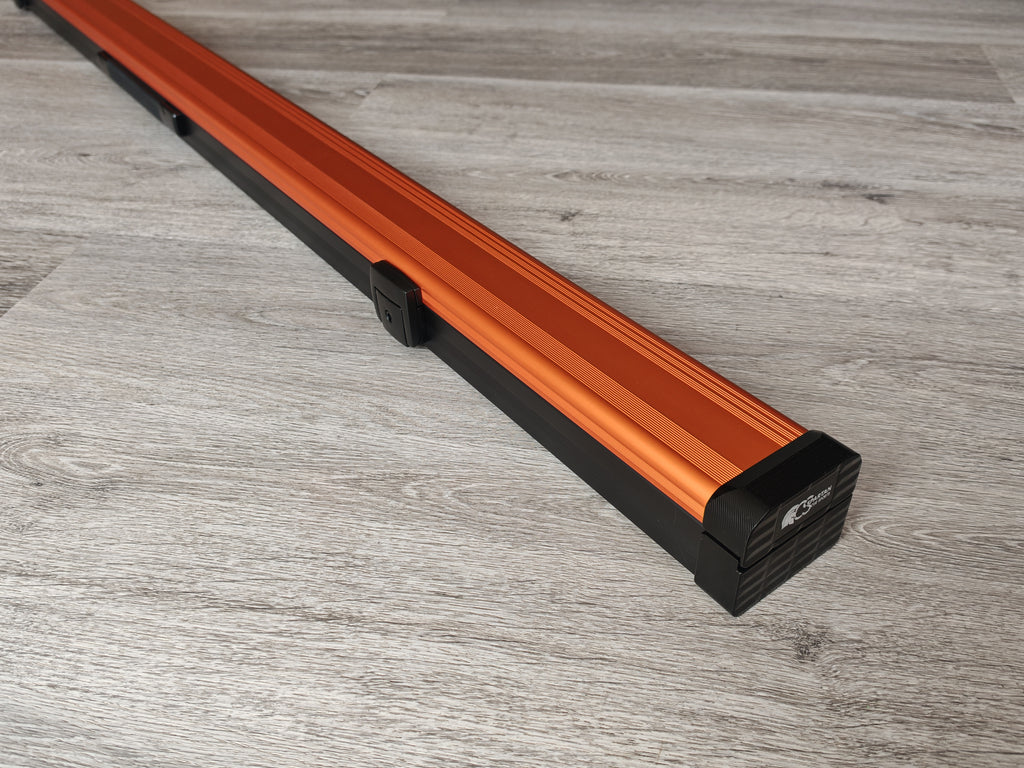 Spartan cue sports case Orange/Black | 1 Piece Pool Cue Case | Aluminium |  Chalk Holders