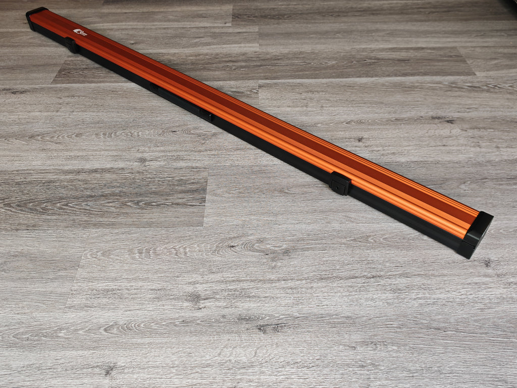 Spartan cue sports case Orange/Black | 1 Piece Pool Cue Case | Aluminium |  Chalk Holders
