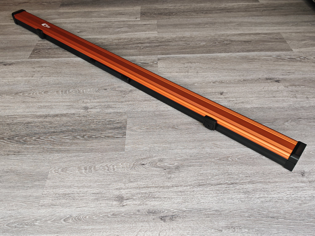 Spartan cue sports case Orange/Black | 1 Piece Pool Cue Case | Aluminium |  Chalk Holders