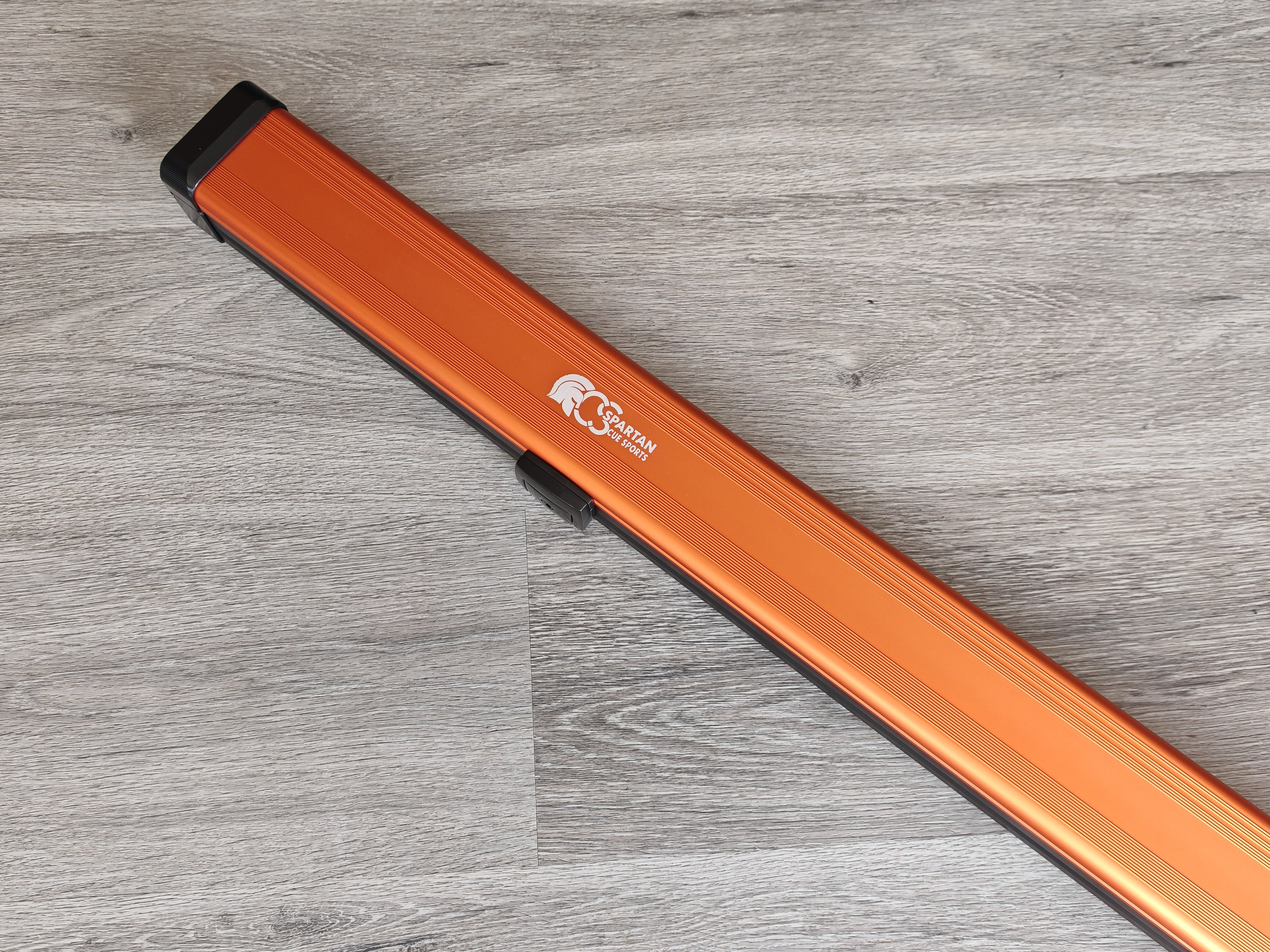 Spartan cue sports case Orange/Black | 1 Piece Pool Cue Case | Aluminium |  Chalk Holders