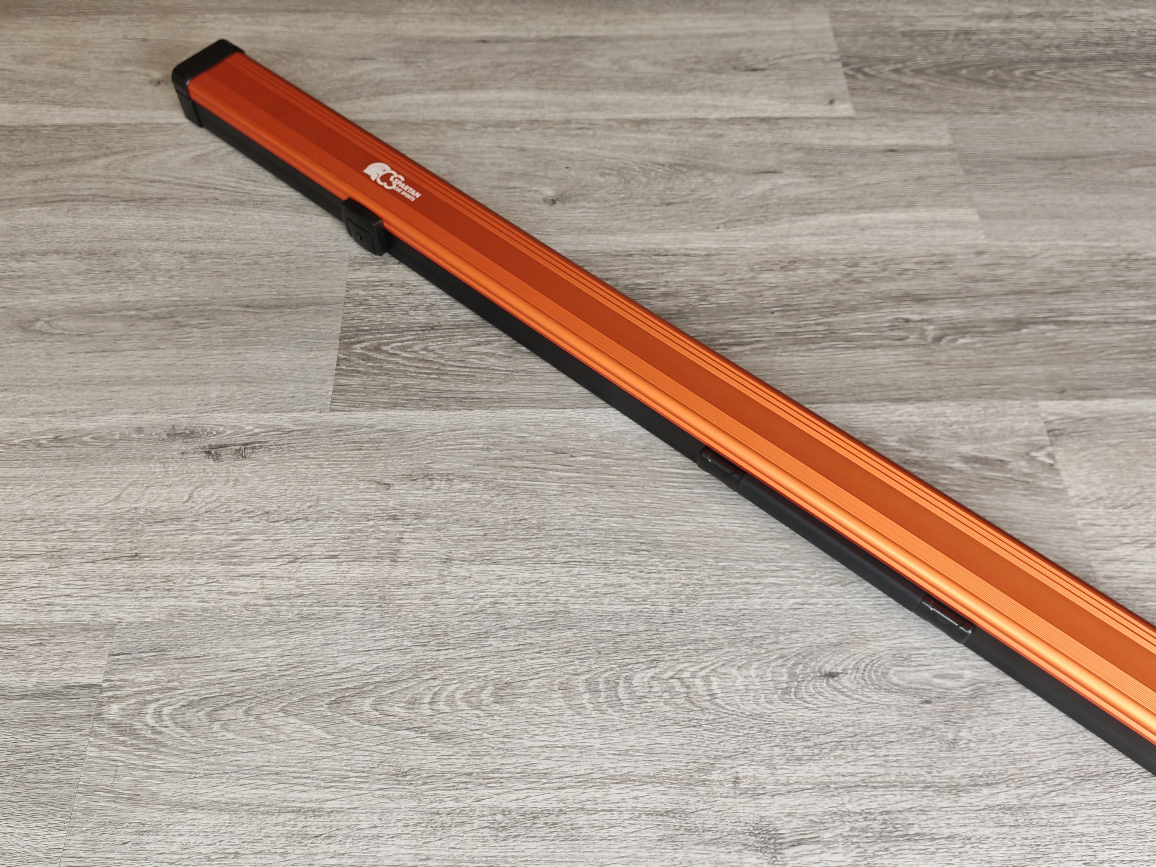 Spartan cue sports case Orange/Black | 1 Piece Pool Cue Case | Aluminium |  Chalk Holders