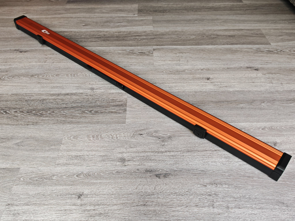 Spartan cue sports case Orange/Black | 1 Piece Pool Cue Case | Aluminium |  Chalk Holders
