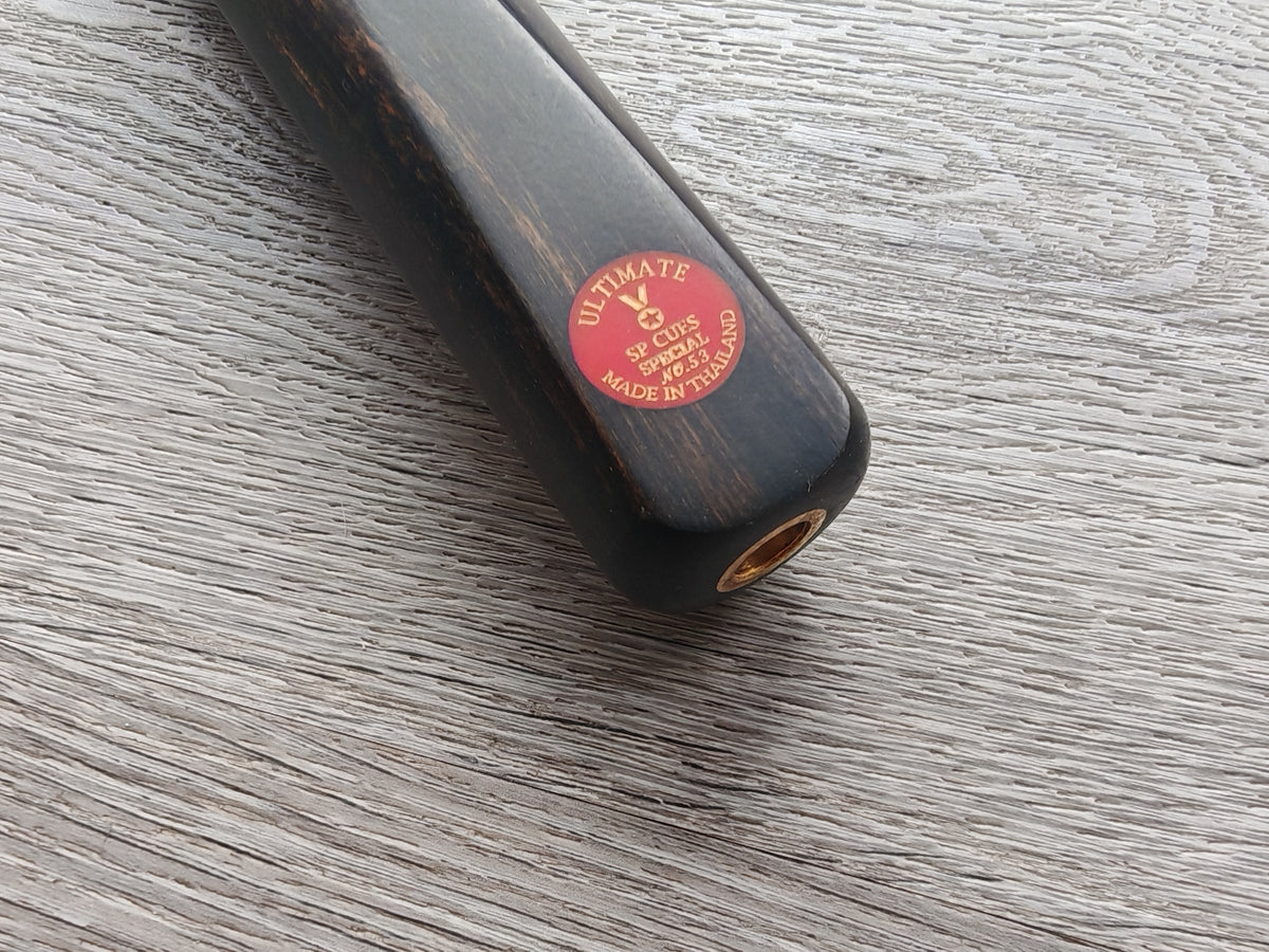 SP Cues Ultimate Ebony , 18 oz, 9.3mm Tip Badge Number 53